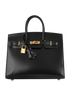 Birkin 25 Sellier In Box Black, &pound;16,000, Handbags, Black, Leather, Front view